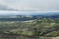 View of eruption craters at Lakagigar area, Iceland Royalty Free Stock Photo