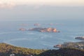 View of Es Vedra from Sa Talaia mountain in Ibiza Spain