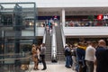 View on escalator in modern shopping mall Triniti