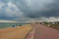 View of the esplanade along Hythe beach England