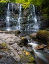View of the Ess-Na-Crub Waterfall in the Glenariff Nature Reserve Royalty Free Stock Photo