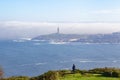 View of the estuary of A CoruÃÂ±a and the Tower of Hercules