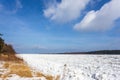 A view of the the Vistula river in winter. Poland