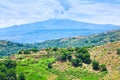 View on Etna in summer day Royalty Free Stock Photo