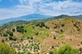 View on Etna in summer day Royalty Free Stock Photo