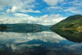 View of Etnefjorden near Etne in Hordaland county, Norway. Royalty Free Stock Photo
