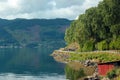 View of  Etnefjorden near Etne in Hordaland county, Norway Royalty Free Stock Photo