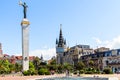 view of Europe square with Medea statue in Batumi