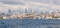 View of the European part of the Bosphorus coast in Istanbul