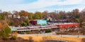 View of Evelyn Street NE and mall on Amsterdam Ave Royalty Free Stock Photo