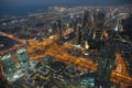 View on evening Dubai downtown, United Arab Emirates