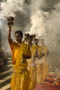 Evening puja at Dasaswamedh ghat, Varanasi, India