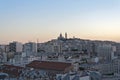 View in the evening of the Sacre Coeur in Montmartre Paris Royalty Free Stock Photo