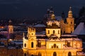 View of evening Salzburg in winter Royalty Free Stock Photo