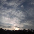 View of the evening sky as the sun begins to set Royalty Free Stock Photo