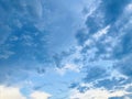 view of the evening sky with clouds when it is about to rain Royalty Free Stock Photo