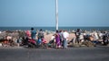 View of the everyday life at Chennai Beach, Tamil Nadu, India