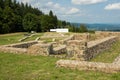 View on the excavation archaeological site of the mont beuvray in morvan Royalty Free Stock Photo