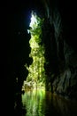 A view of the exit of the cave. Royalty Free Stock Photo