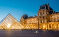 View and exterior around the buildings of Louvre museum . One of the most important museum in the world which locate in the heart