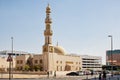 View of the exterior of Mosque building on the outskirts of Dubai city