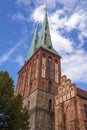 A view of the exterior of Nikolai Kirche, also known as St. Nicholas Church in the city of Berlin, Germany