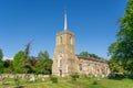 View and exterior of St Andrew`s Church. Much Hadham, Hertfordshire. UK