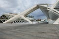 View of the Exterior Structure of the City of Arts and Sciences and the Umbracle Modern Buildings in Valencia, Spain