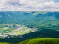 View of extinct volcanoes.