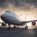 View from eye to eye on the plane on taxiway Royalty Free Stock Photo