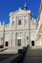 View of facade of Almudena Cathedral in City of Madrid