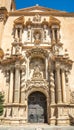 View at the Facade of Basilica of Santa Maria in the streets of Elche, Spain Royalty Free Stock Photo