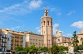 View of facade of the Cathedral Church.Valencia Royalty Free Stock Photo