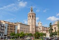 View of facade of the Cathedral Church.Valencia