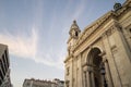 View of the facade of the Cathedral of the Holy Religious Basilica in the Budapest Hungary Royalty Free Stock Photo