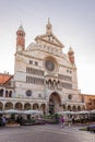 View at the facade Cathedral of Santa Maria Assunta in Cremona - Italy