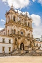 View at the facade Monastery of Alcobaca - Portugal Royalty Free Stock Photo