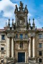 A view of the facade of the Monastery of San Martin Pinario or San MartiÃÂ±o Pinario at historical center of Santiago de Compostela Royalty Free Stock Photo