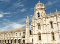 View of the facade of Mosteiro dos Geronimos in Lisbon, Portugal