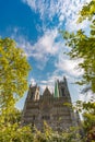 Facade of old cathedral in Trondheim, Norway.