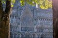 Facade of old cathedral in Trondheim, Norway.