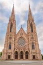 View at the Facade of Saint Paul church in Strasbourg - France Royalty Free Stock Photo