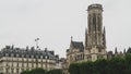 Facade and tower of Saint-Germain-l`Auxerrois Church in downtown Paris, France Royalty Free Stock Photo