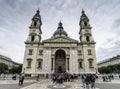 View of the facade of St. Stephen`s Cathedral Basilica, Budapest, Hungary Royalty Free Stock Photo