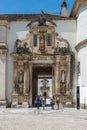 View of facades, alleyway and traditional houses in Porto