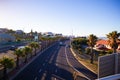 View facing the city from bridge over Nelson Mandela Boulevard. Royalty Free Stock Photo