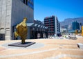 View facing Table Mountain from the Silo District in Cape Town.