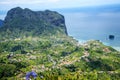 View of Faial and the Penha de ÃÂguia or Eagle Rock, Madeira, Portugal Royalty Free Stock Photo