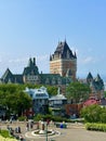 View of Fairmont Le Chateau Frontenac in Quebec, Canada Royalty Free Stock Photo