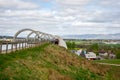 A view of Falkirk Wheel boat lift and canal